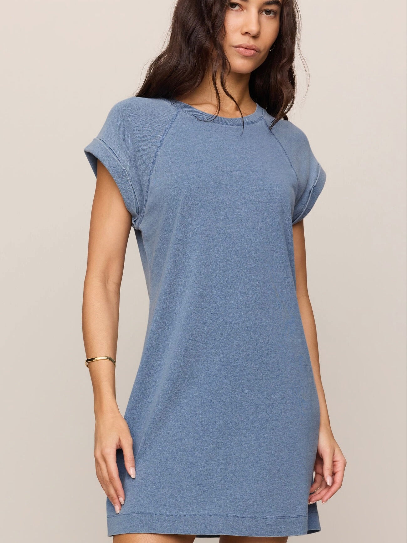 Z Supply Tate Jersey Denim Mini Dress