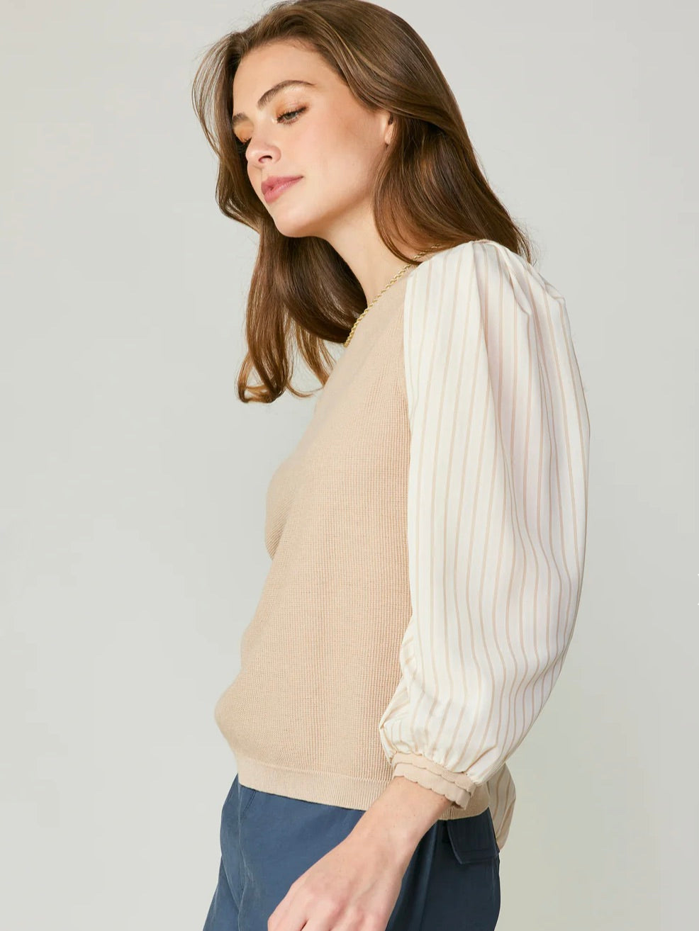 Savannah Contrast Sweater Top