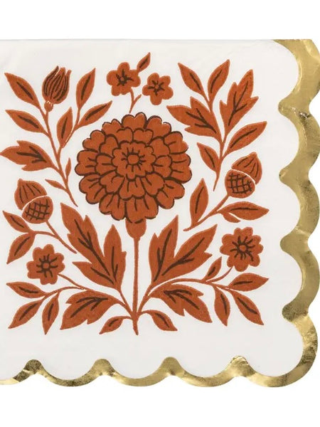 Fall Flora Cocktail Napkin