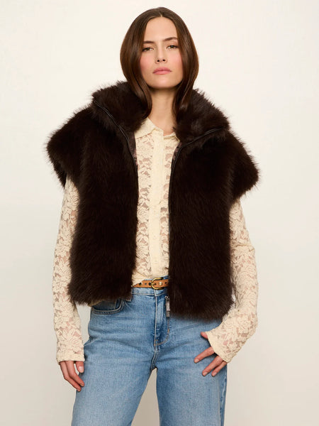 Sanctuary Silky Fur Vest