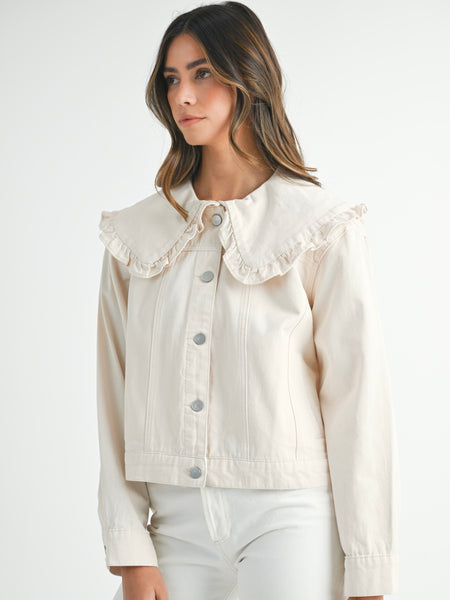 Peter Pan Collar Denim Jacket