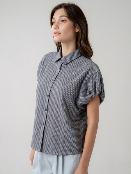 Puff Sleeve Button Down Blouse