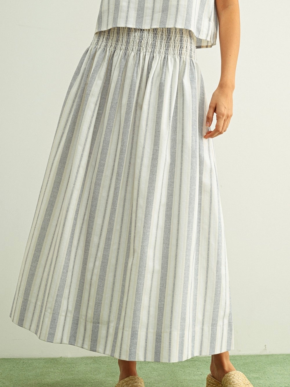 Stripe Midi Skirt