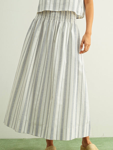 Stripe Midi Skirt