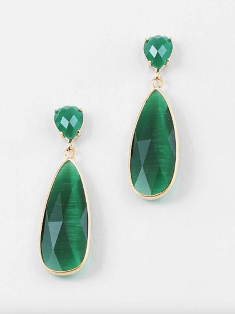 Stone Teardrop Earring