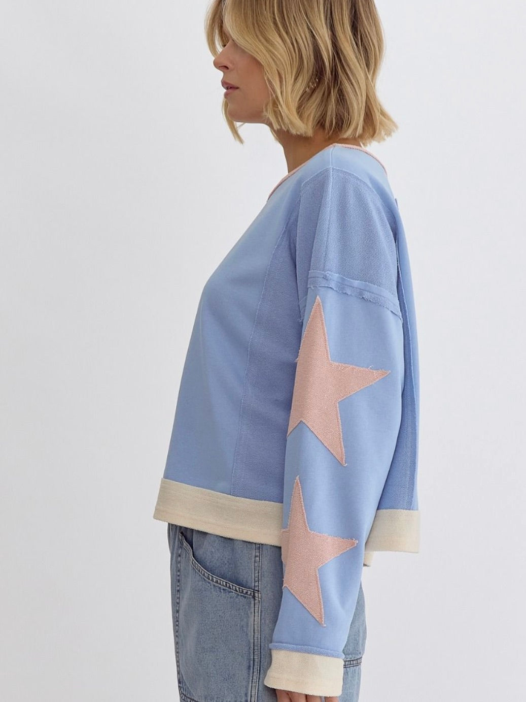 Lucy Stars Cropped Sweater