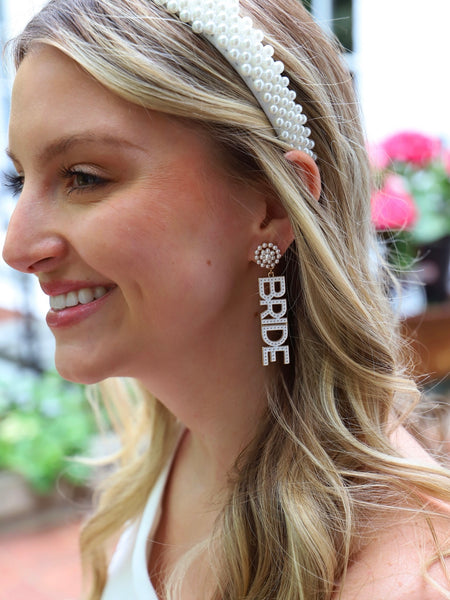 Pearl Bride Linear Earrings