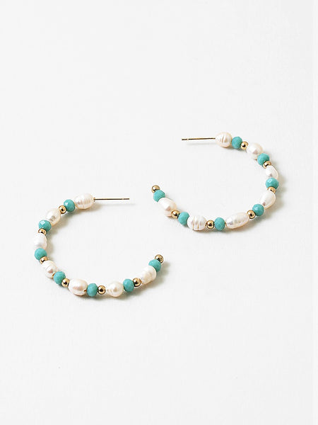 Mixed Pearl Hoops