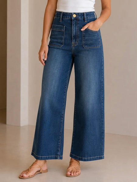 Kut from the Kloth Meg High Rise Wide Leg with Patch Pockets