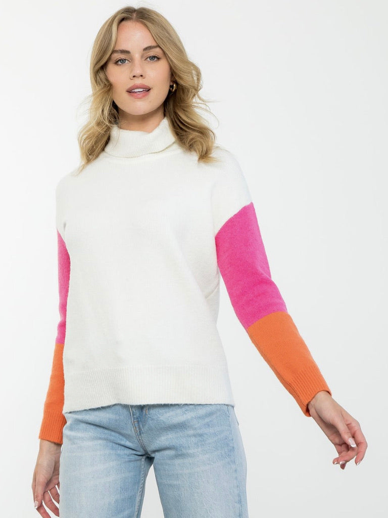 Candace Colorblock  Sleeve Sweater