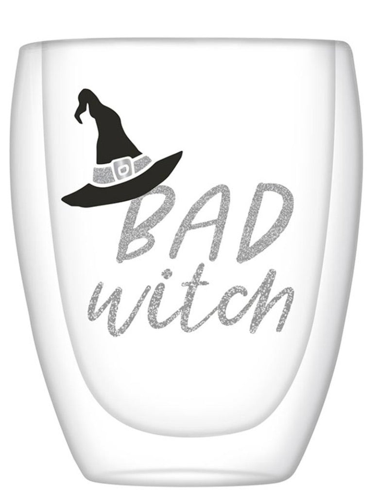 Good/Bad Witch Wine Glass