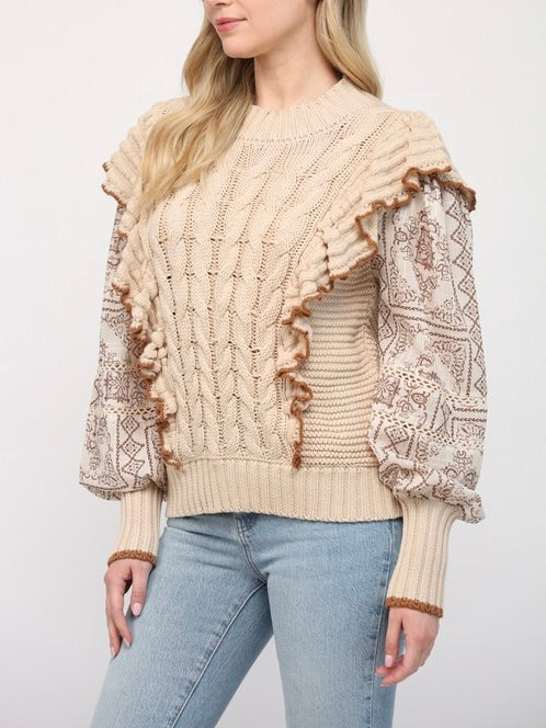 Lacey Sleeve Sweater