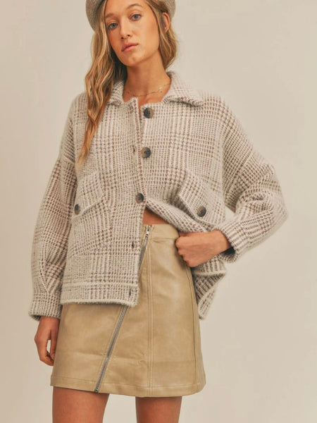 Lola Plaid Sweater Jacket