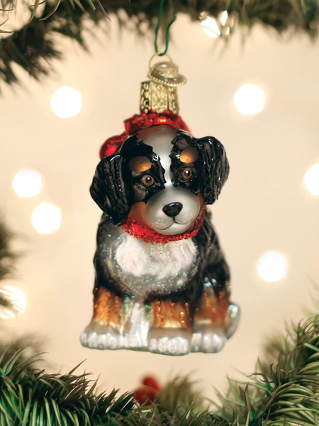 Bernedoodle Puppy Ornament