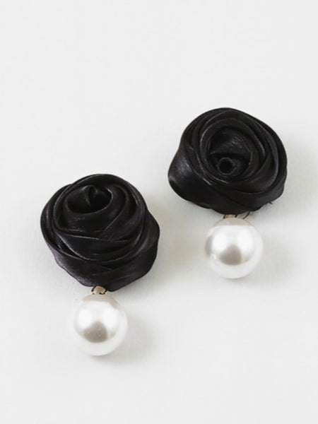 Black Rose Earring