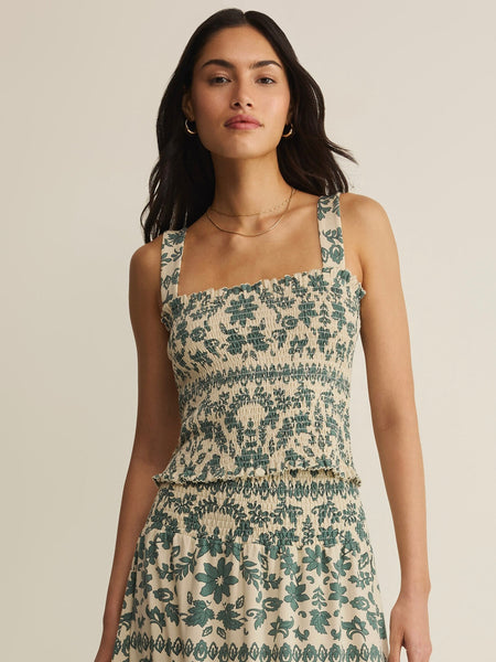 Z Supply Leya Tera Paisley Smocked Top