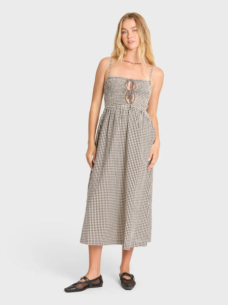 Beach Check Midi Dress