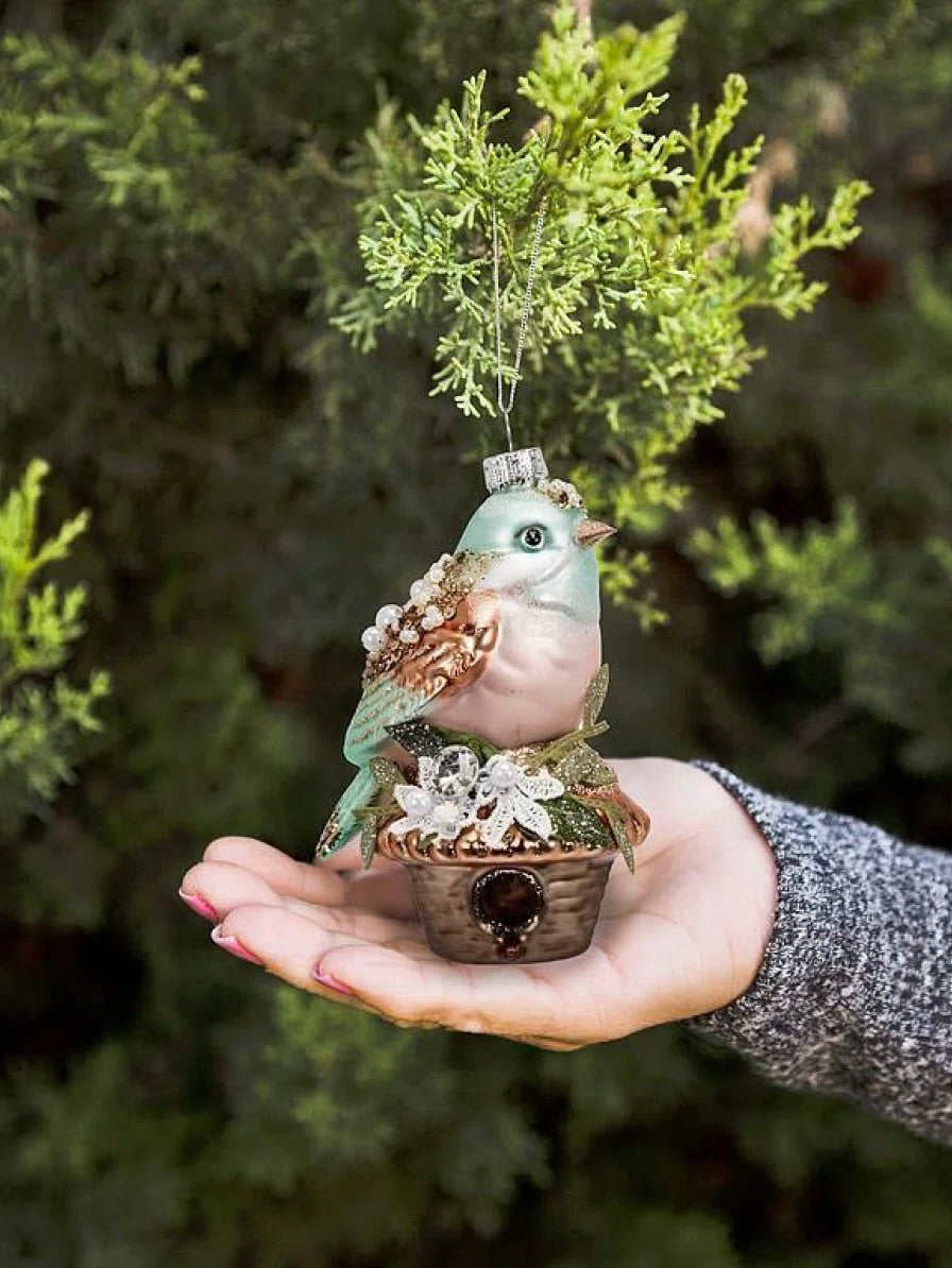 Bird on Nest Ornament