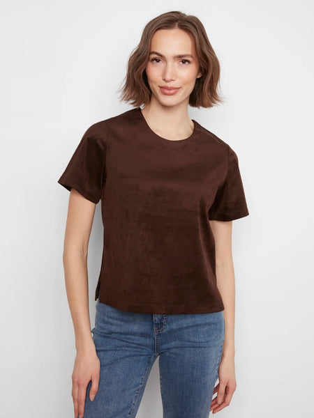 Faux Suede Top