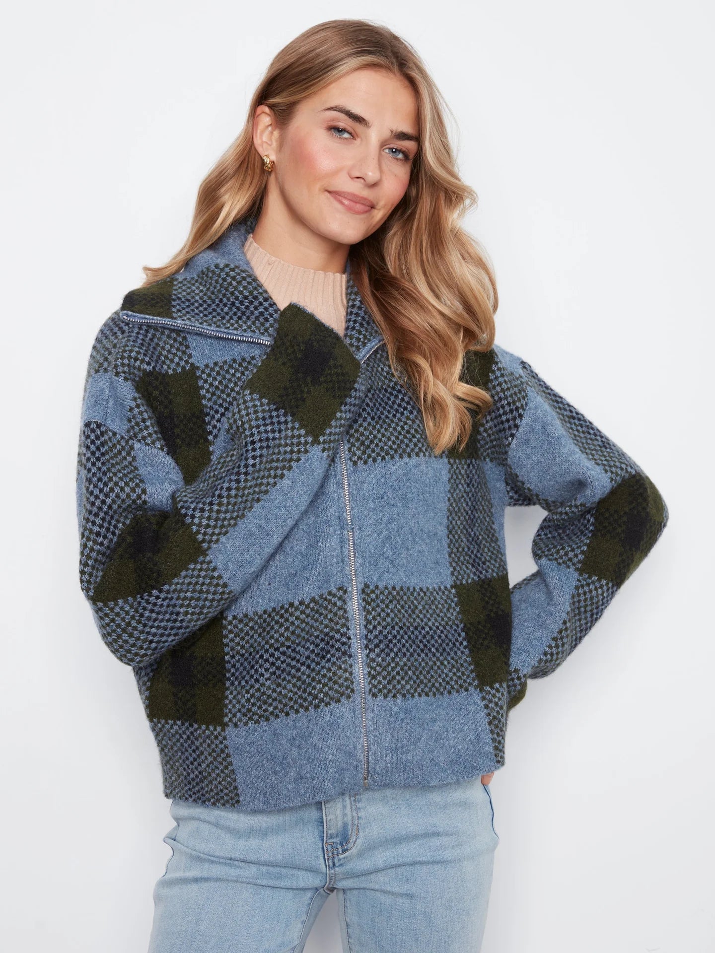 Crystal Plaid Sweater