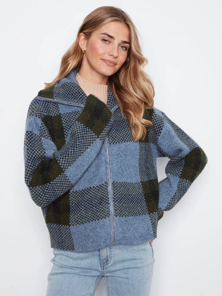 Crystal Plaid Sweater