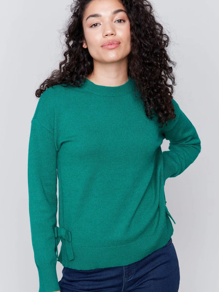 Side Bow Crewneck Sweater