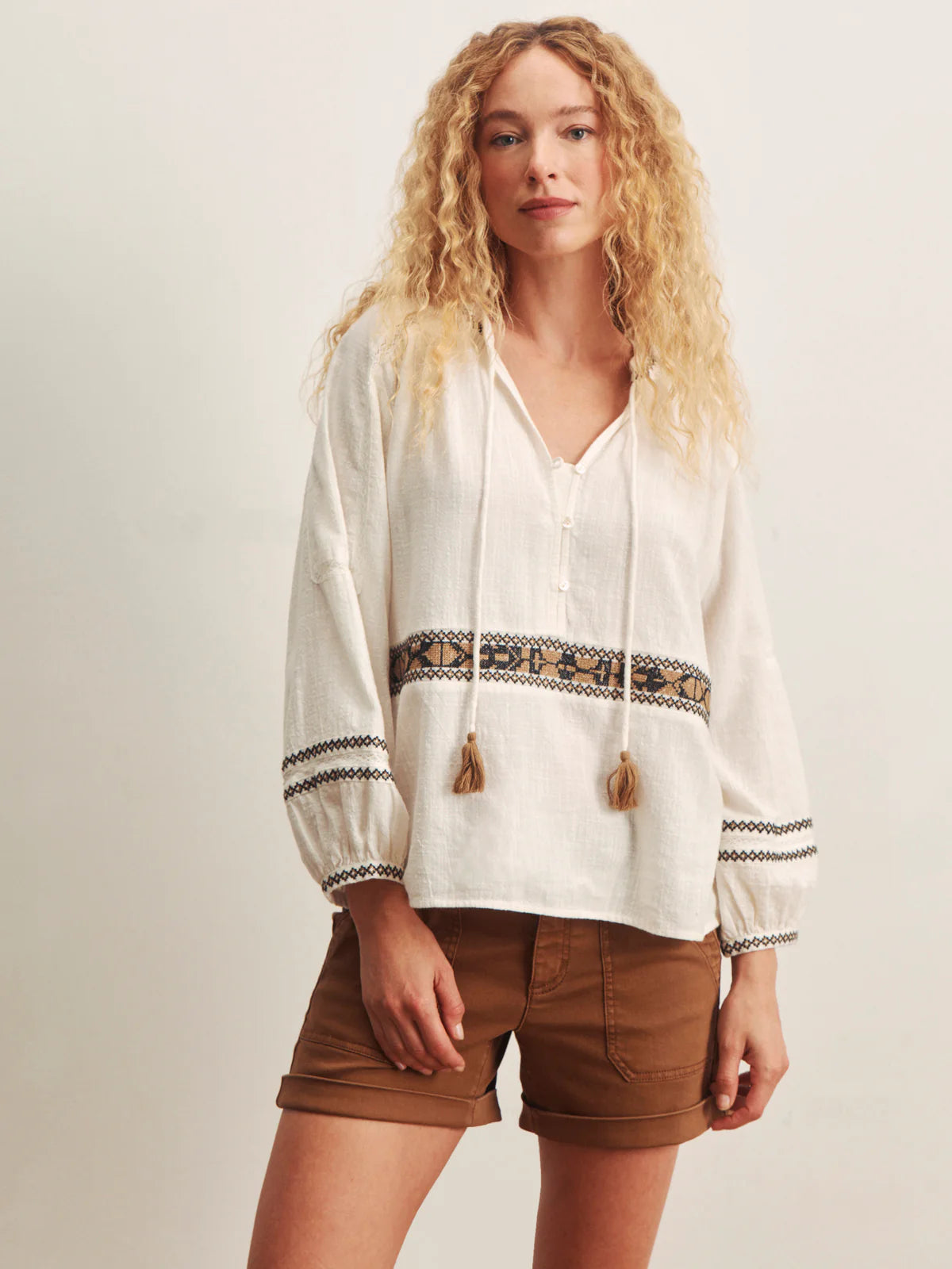 {Sanctuary} Retreat Embroidered Blouse