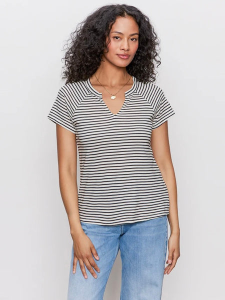 {Sanctuary} Notch Neck Tee