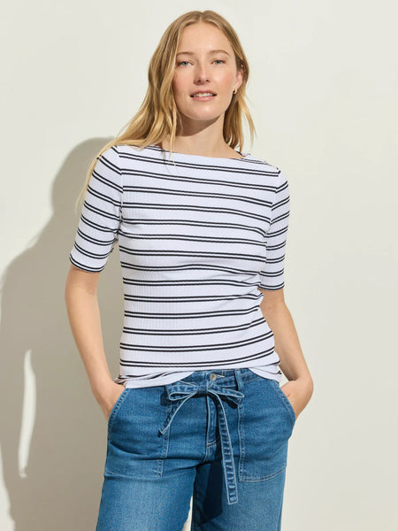 {Sanctuary} Boatneck Ribbed Top