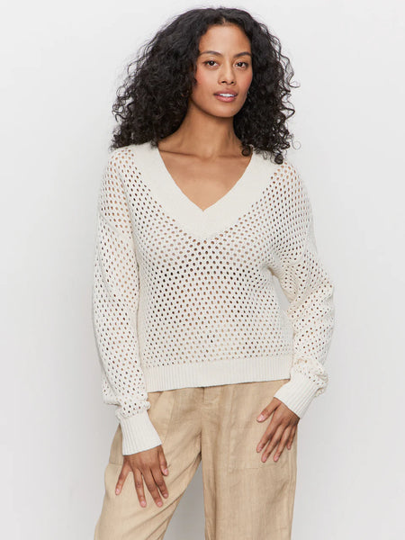 {Sanctury} Airy Openwork Sweater