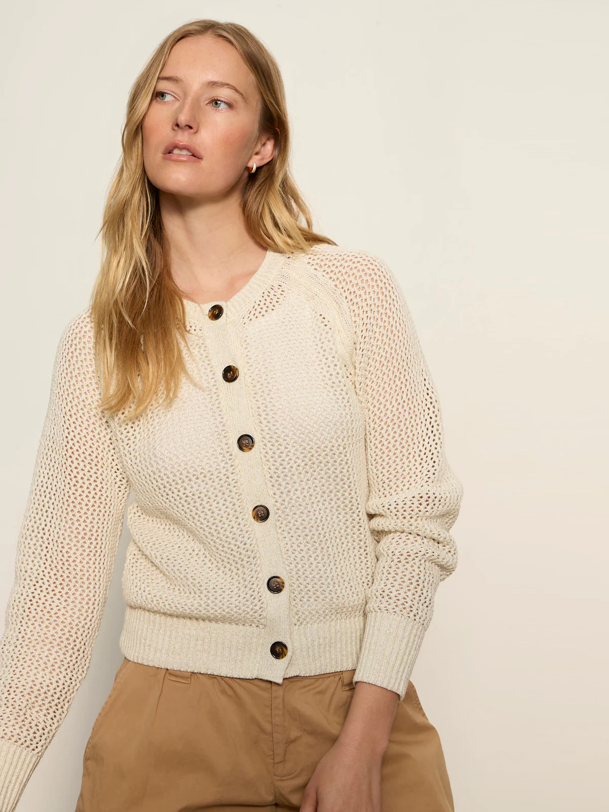 Sanctuary Metallic Open Knit Cardi