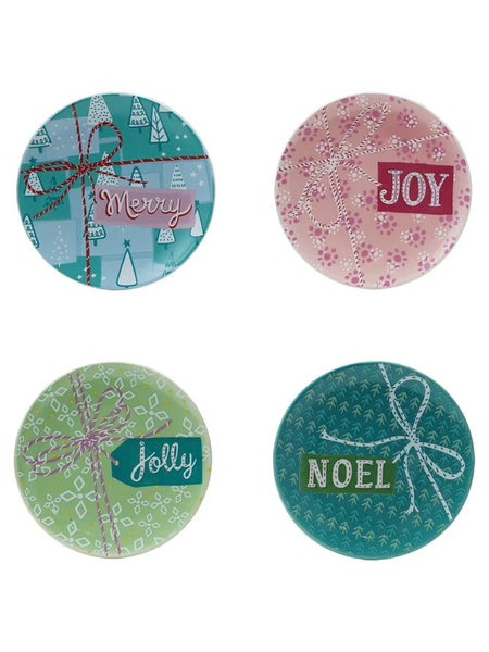 Holiday Pattern Stoneware Plate