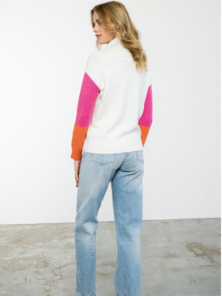 Candace Colorblock  Sleeve Sweater