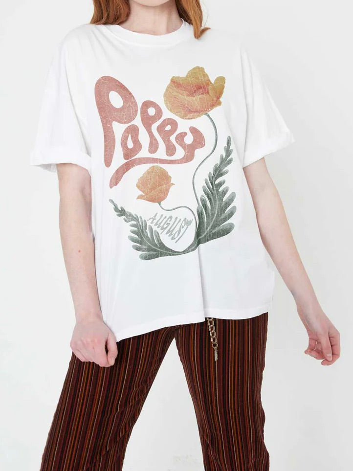 August Poppy Tee