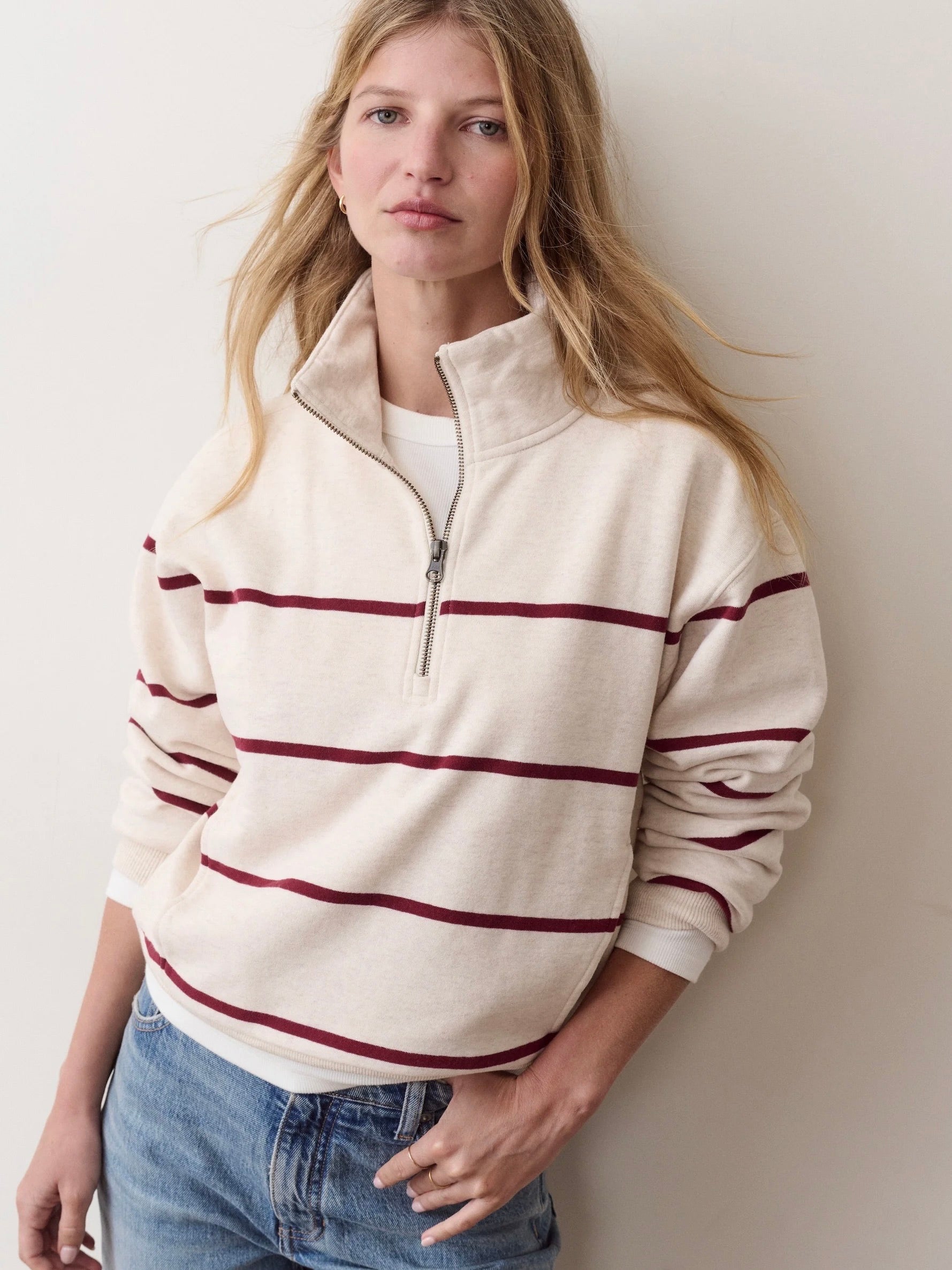 Marine Layer Cloud 9 Half Zip Sweatshirt