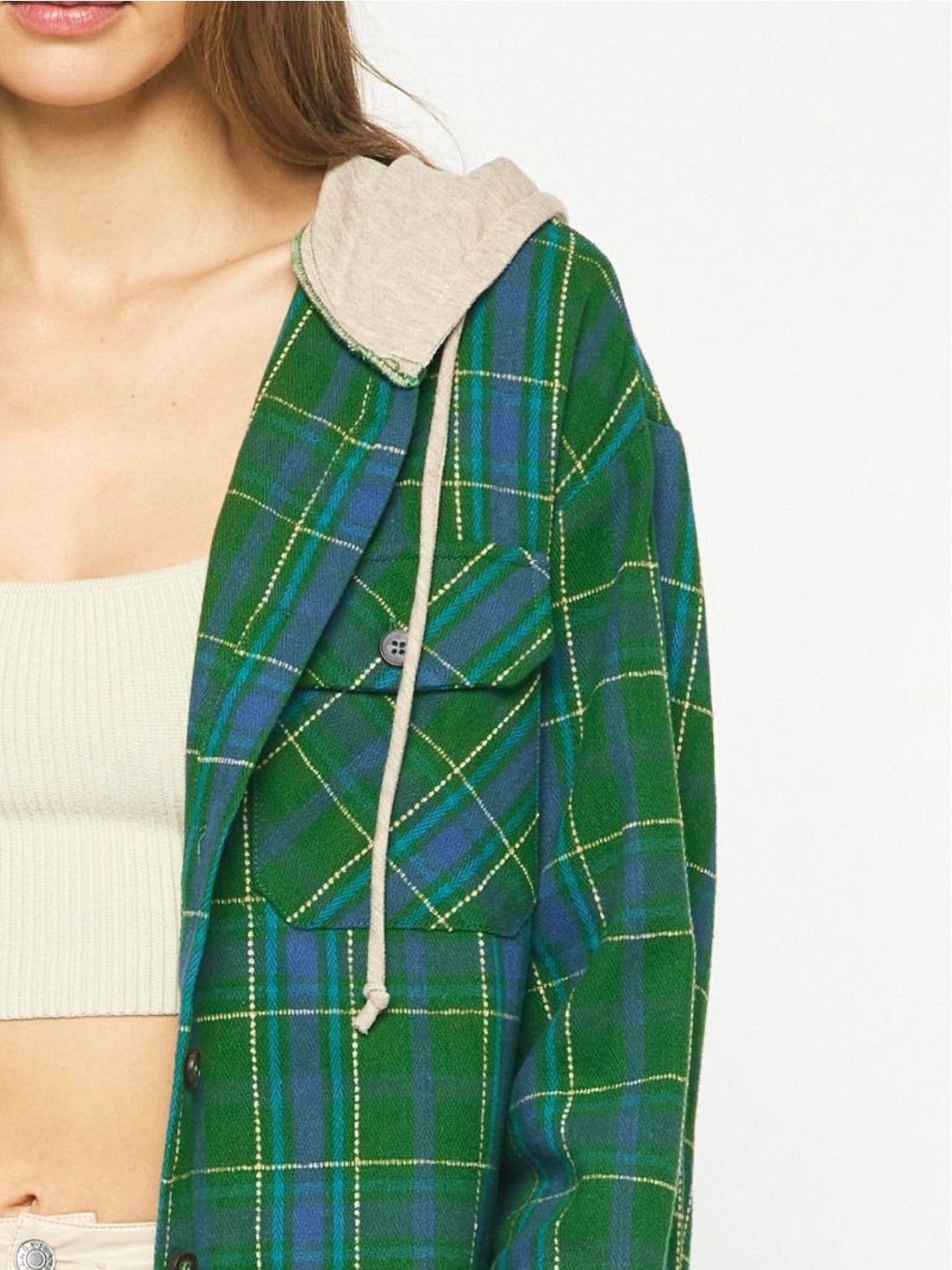 Gametime Button Up Hooded Flannel