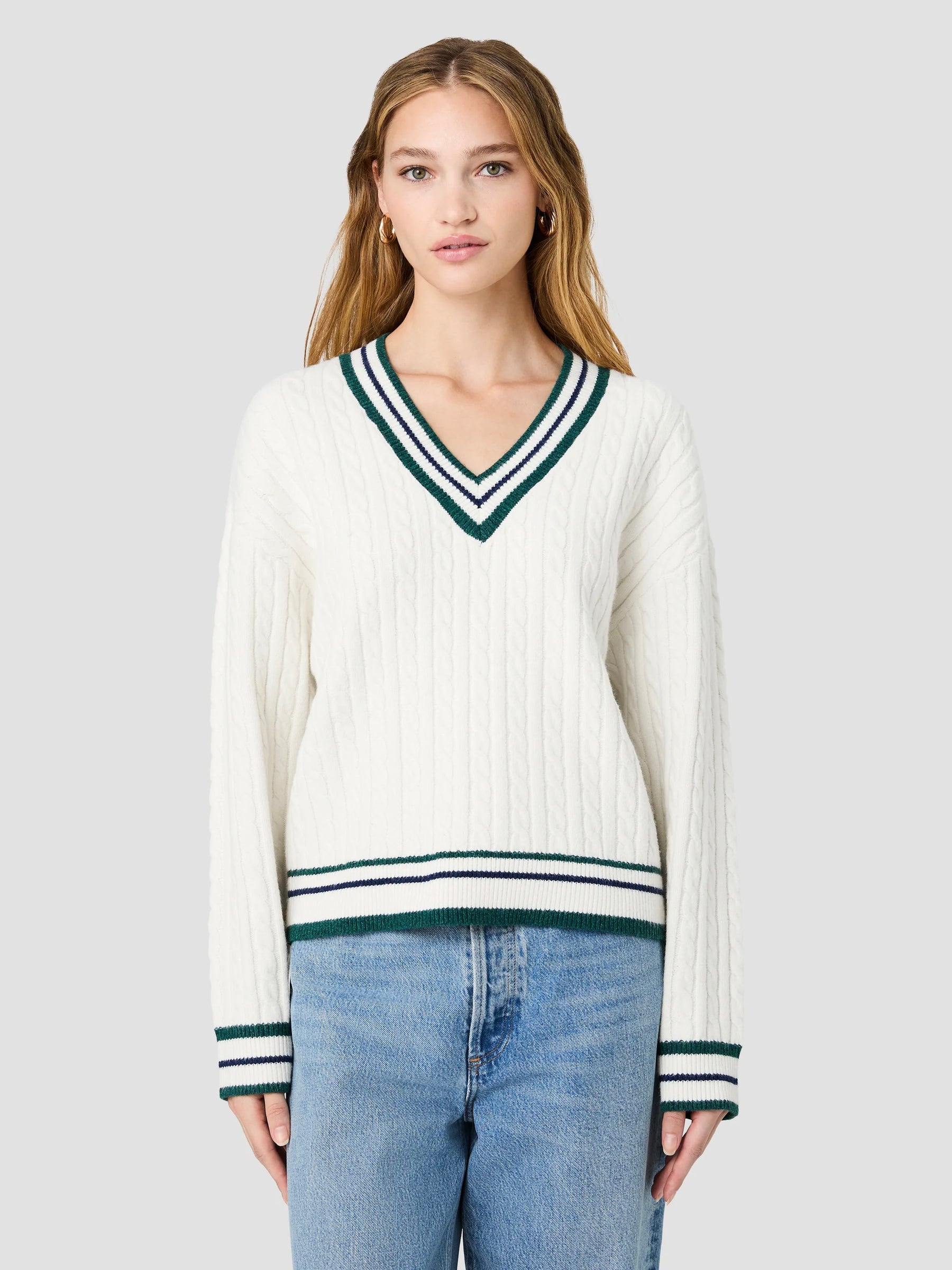 French Connection Aleyna Knit Cable Pullover