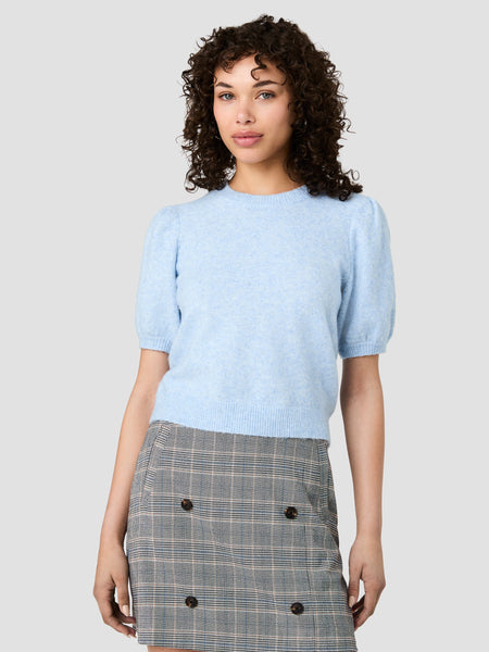 French Connection Yulia Knit Puff Sleeve Top