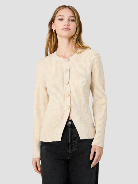 French Connection Marley Knit Button Front Top