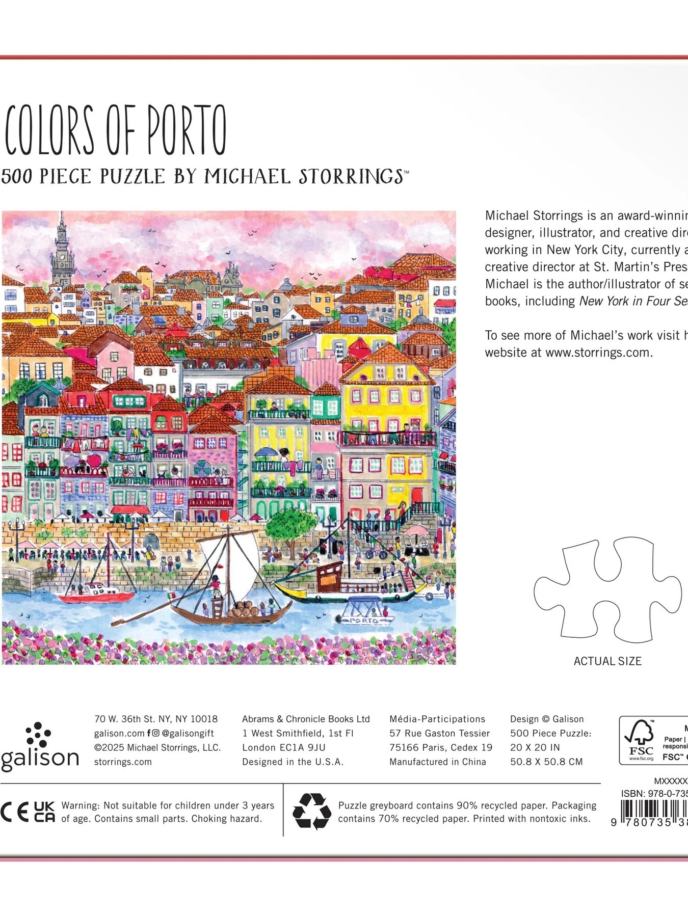 Michael Storrings - Colors of Porto 500 pc Puzzle