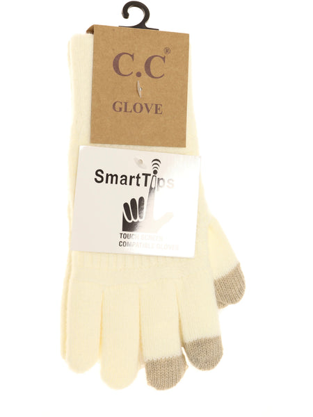 Ribbed Knit Smart Gloves