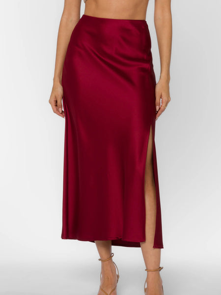 Gypsy Satin Midi Skirt