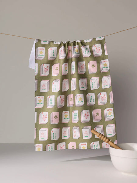 Geometry Flower Tiles Tea Towel