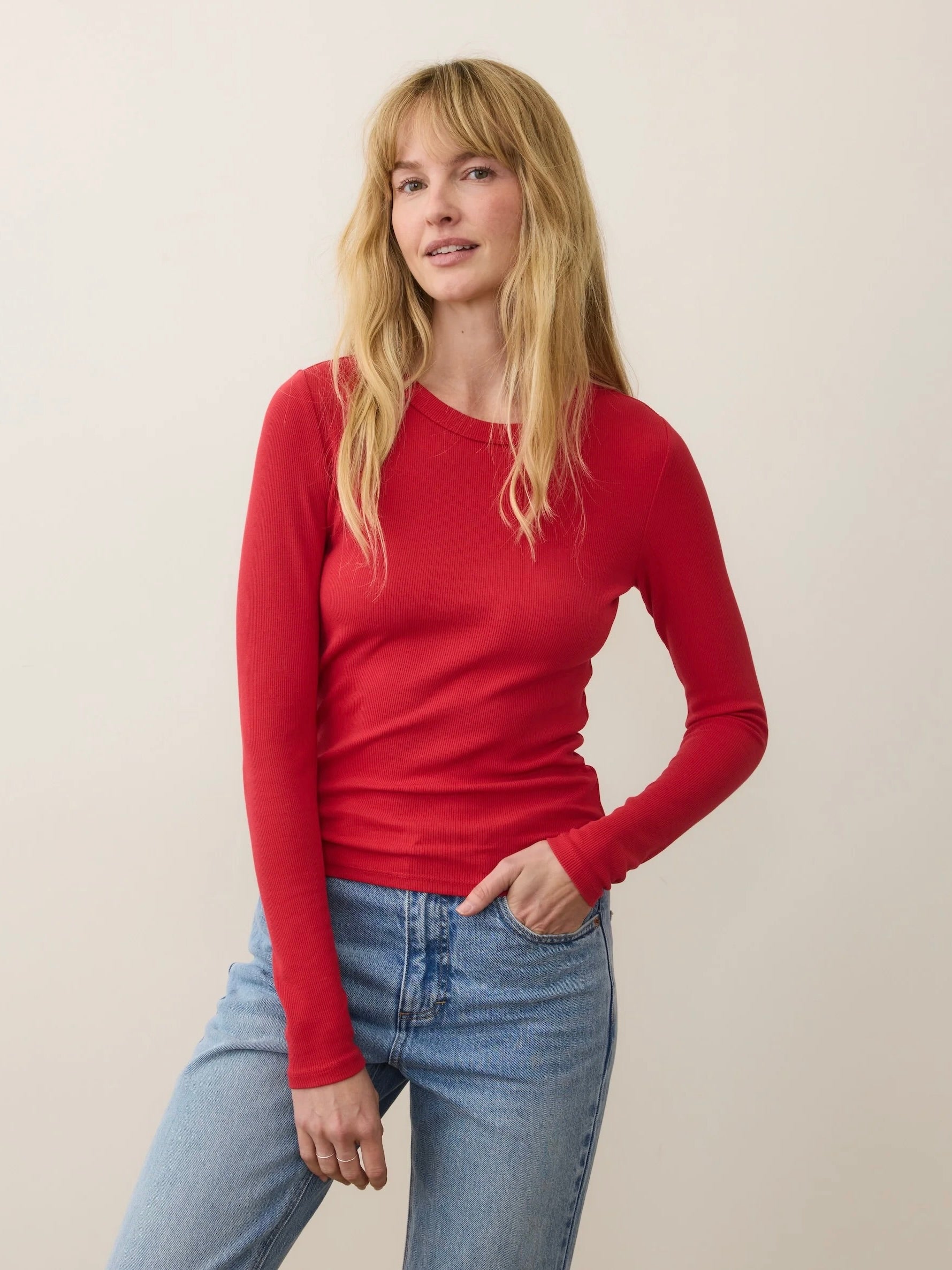 {Marine Layer} Lexi Rib Sun-In Crew Tee