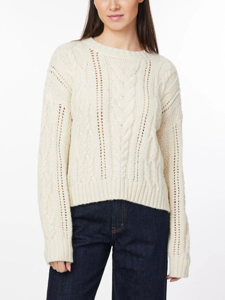 Cable Pointelle Sweater