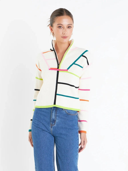 Multi Colored Striped Sweater