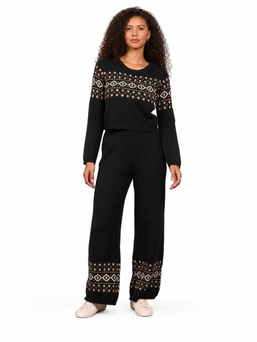 Fair Isle Wide Leg Pant