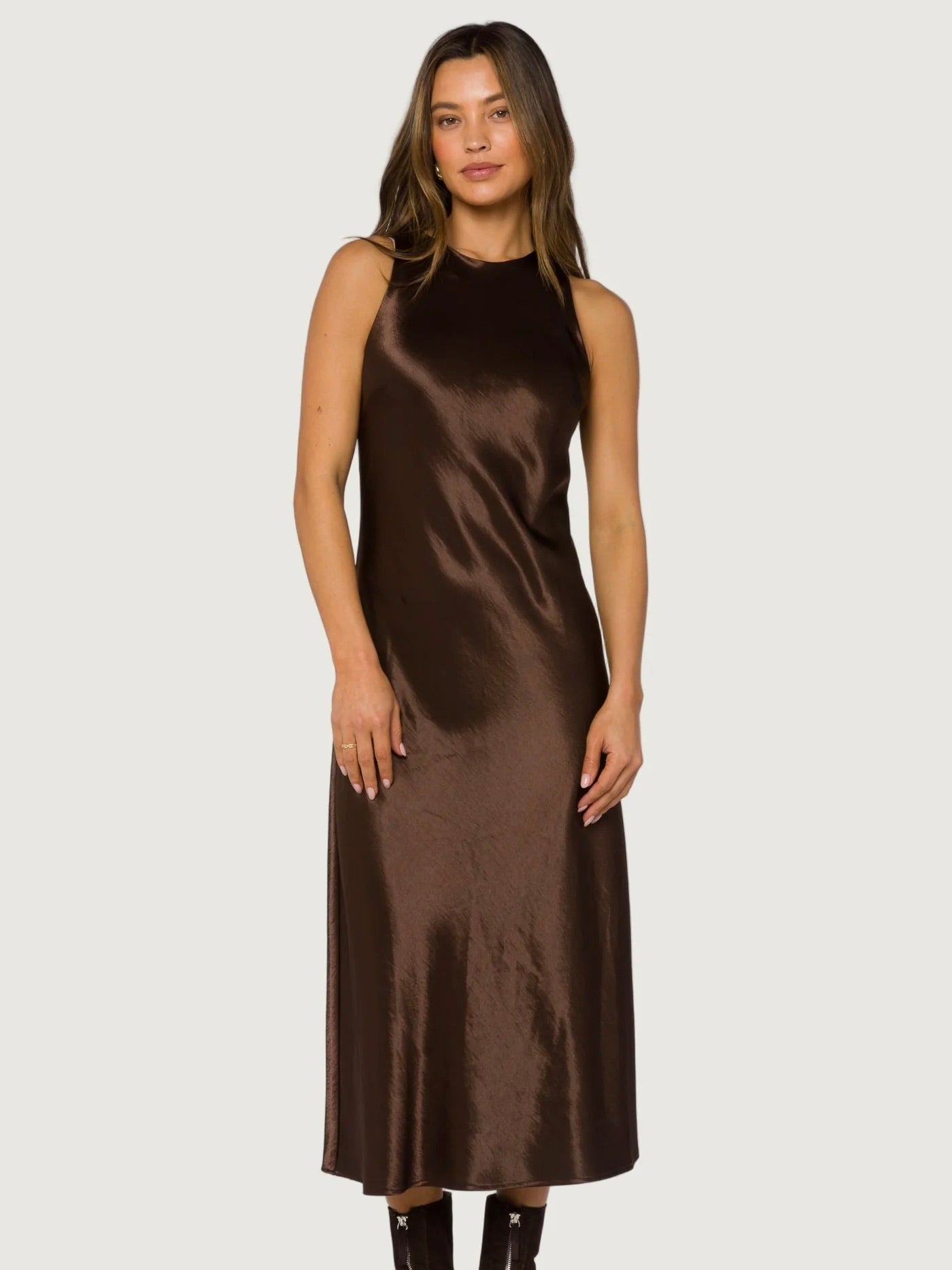 Dorothea Satin Column Maxi Dress