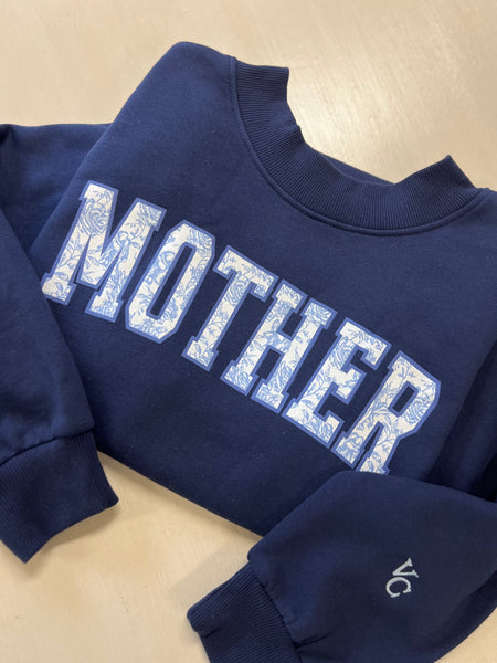Custom Mother Toile Mock Neck Sweatshirt