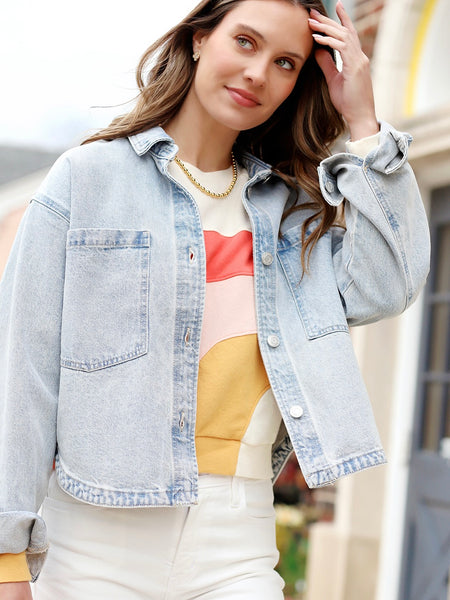 All Day Cropped Denim Jacket